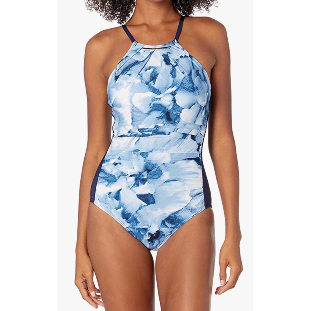 ❗️FINAL❗️ 🆕 Calvin Klein High Neck Ruched One Piece Swimsuit 8